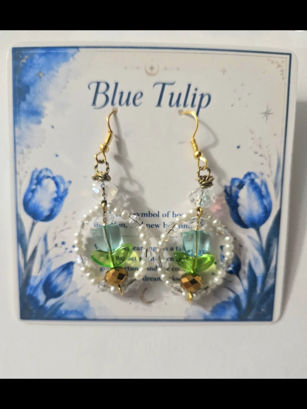 Blue Tulip Pearl Earrings: A Symbol of Hope & New Beginnings Jewelry
